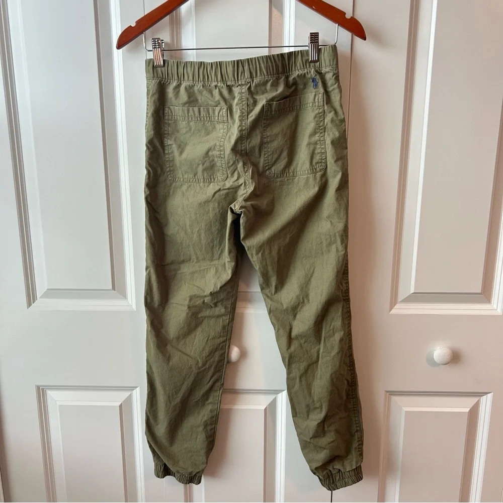 💚 Polo Ralph Lauren Green Half-Zip‎ Sweater + Olive Jogger Pants Bundle